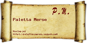 Paletta Merse névjegykártya